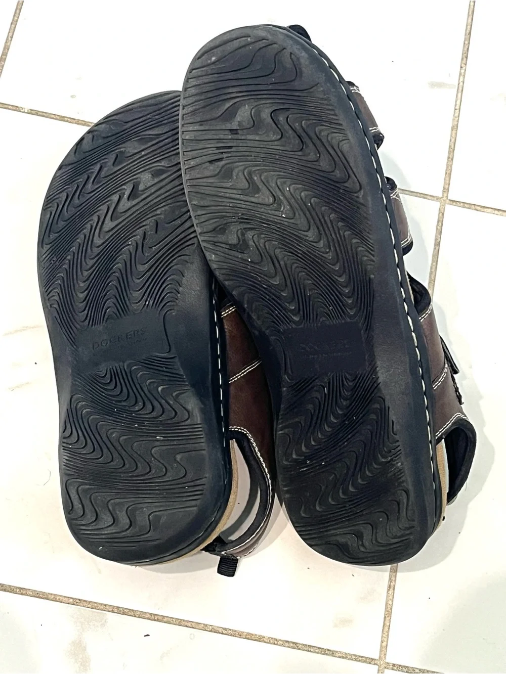 Men's Brown Casual Fisherman Sandals - Comfort Memory Foam - Picture 4 of 5